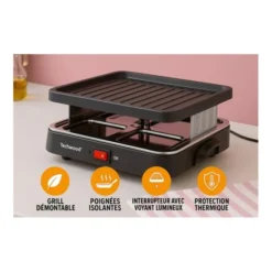 Raclette TECHWOOD 4 personnes + grill TRA-46