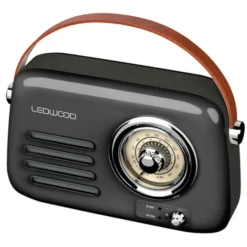 Radio LEDWOOD ALMA Vintage Noire