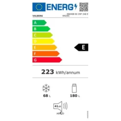 Réfrigérateur combiné intégrable VALBERG BI CNF 248 E W625C