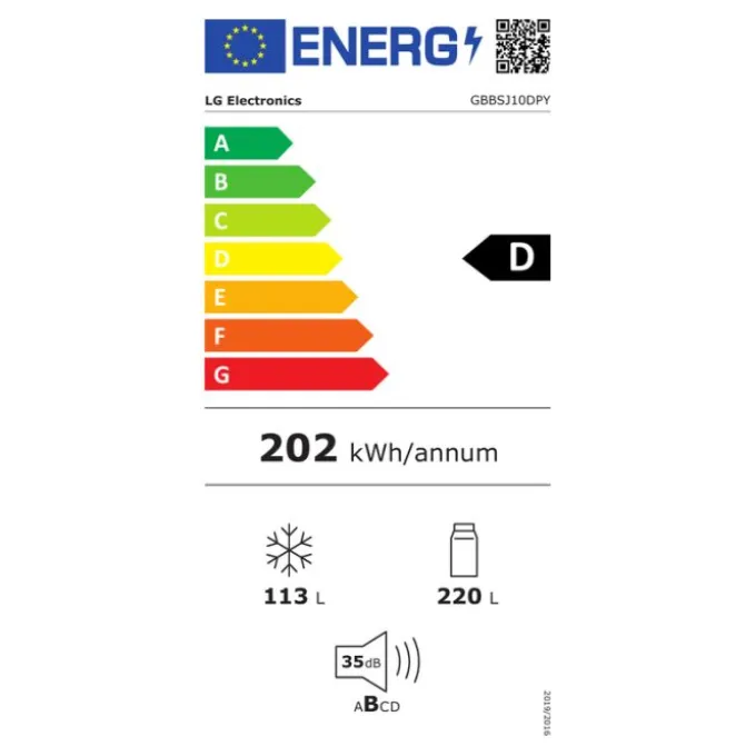 Réfrigérateur combiné LG GBBSJ10DPY