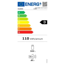 Réfrigérateur 1 porte VALBERG 1D NF 322 D S180C