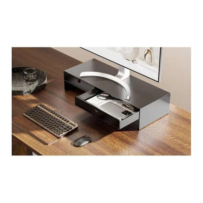 Réhausseur écran ordinateur EDENWOOD avec 2 tiroirs