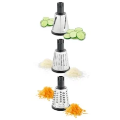 Râpe de cuisine rotative 3 tambours