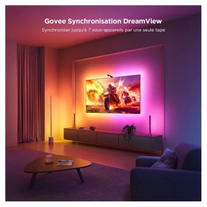Ruban LED GOVEE TV Backlight caméra 55" à 65"