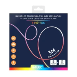 Ruban LED R-MUSIC Neon RGB 3m connecté