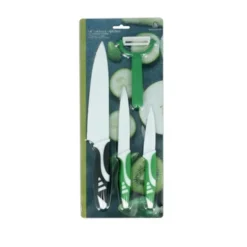 Set 3 couteaux revêtu céramique + éplucheur