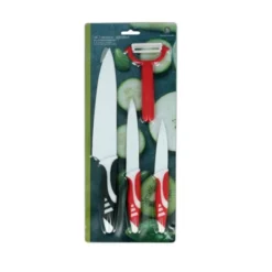 Set 3 couteaux revêtu céramique + éplucheur