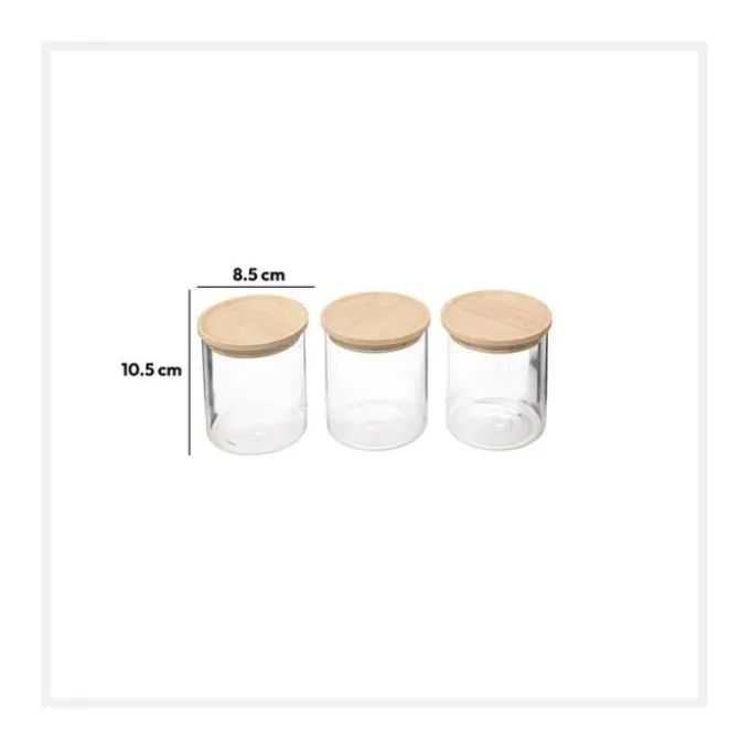 Set de 3 bocaux verre 350ml