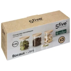 Set de 3 bocaux verre 350ml