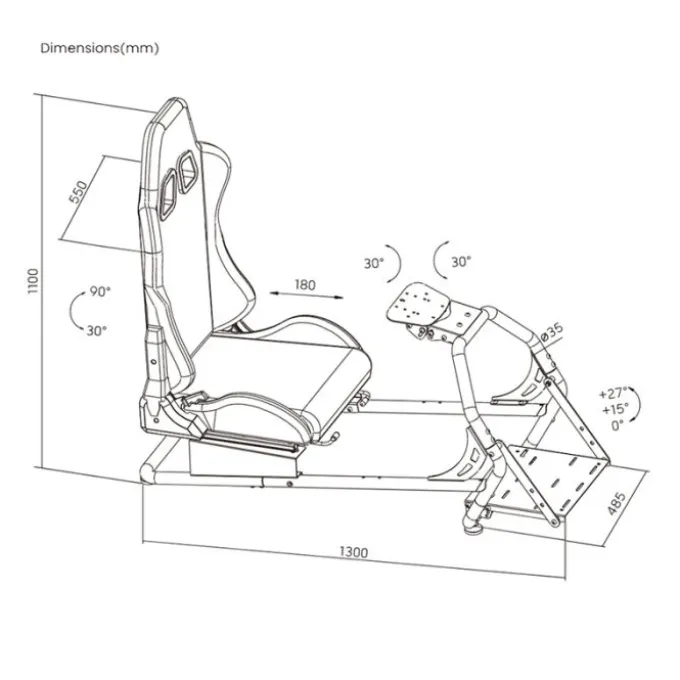Siège de simulation OPLITE GT3 COCKPIT SIMRACING