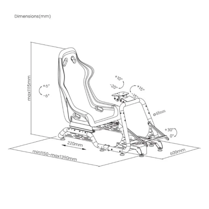 Siège de simulation OPLITE GTR S8 Infinity