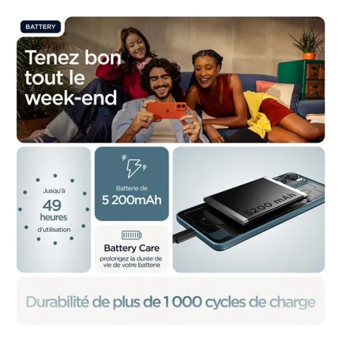 Smartphone MOTOROLA G06 256Go 4G Bleu