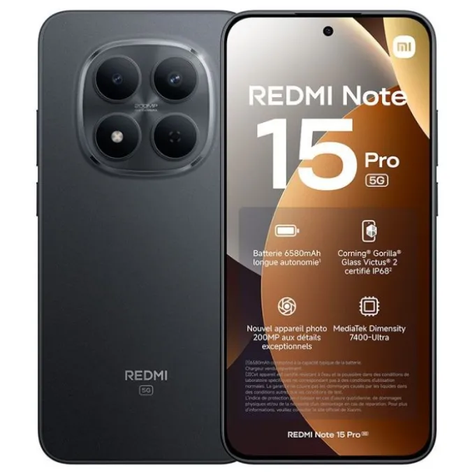 Smartphone XIAOMI Redmi Note 15 Pro 5G 256Go