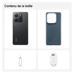 Smartphone XIAOMI Redmi Note 14 4G 256Go Noir + Coque