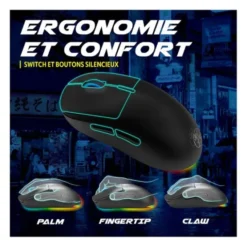 Souris gaming AKUMA OTAKU M06WL 7200Dpi avec base de recharge magnétique