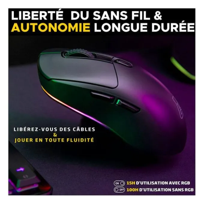 Souris gaming THE G-LAB KULT TITANIUM