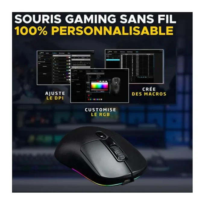 Souris gaming THE G-LAB KULT TITANIUM