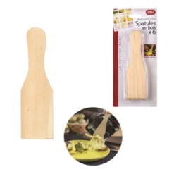 6 spatules bois pour raclette
