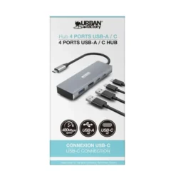 Starter pack URBAN FACTORY sacoche + souris sans fil + hub + tapis de souris + support PC