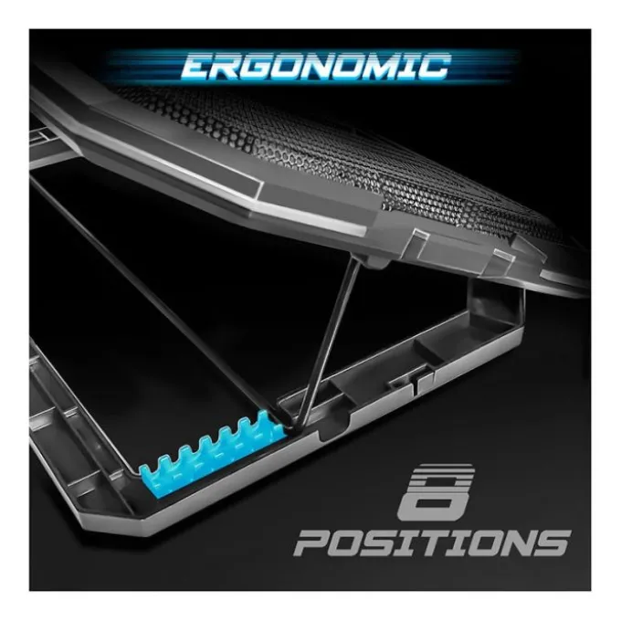 Support de refroidissement pour ordinateur SPIRIT OF GAMER Airblade 700 jusqu'à 17.6" RBG + support de téléphone