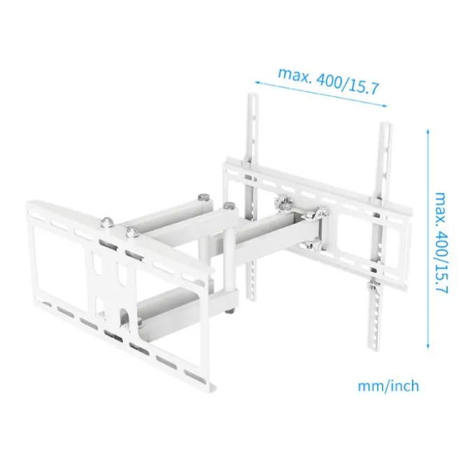 Support mural EDENWOOD TV de 66 à 140 cm D2 déporté blanc