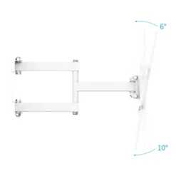 Support mural EDENWOOD TV de 66 à 140 cm D2 déporté blanc