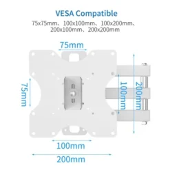 Support mural EDENWOOD TV de 48 à 81cm D1 déporté blanc
