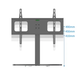 Support pied EDENWOOD TV de 81 à 165 cm MDF noir