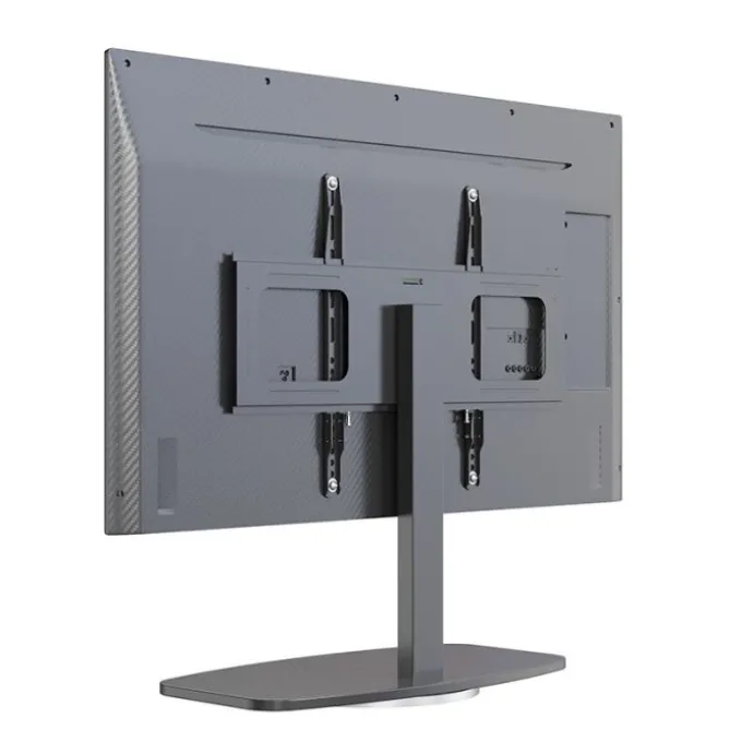 Support pied EDENWOOD TV de 81 à 165 cm MDF noir