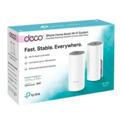 Système wifi Mesh TP LINK + 2ports Fast ethernet Deco E4 ( pack-2)