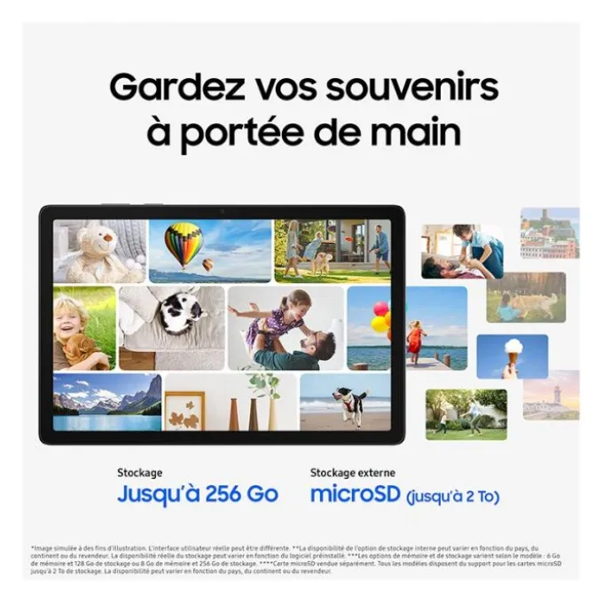 Tablette 11" SAMSUNG Galaxy Tab A11+ - 6Go/256Go/Wi-fi Gris