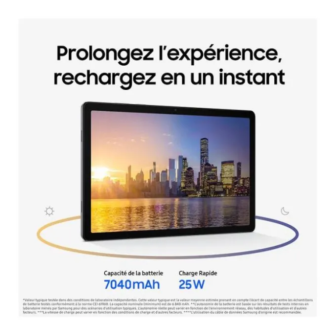 Tablette 11" SAMSUNG Galaxy Tab A11+ - 6Go/256Go/Wi-fi Gris
