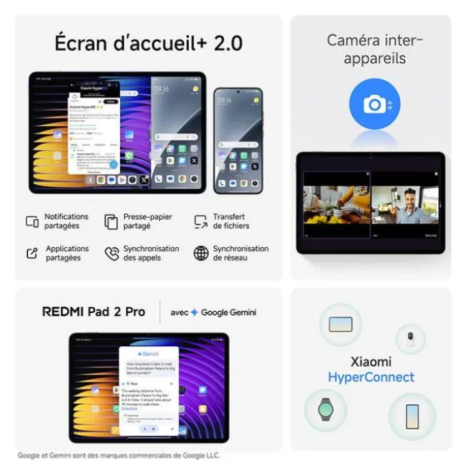 Tablette 12,1" XIAOMI Redmi Pad2 Pro 6Go/128Go Gris + Clavier