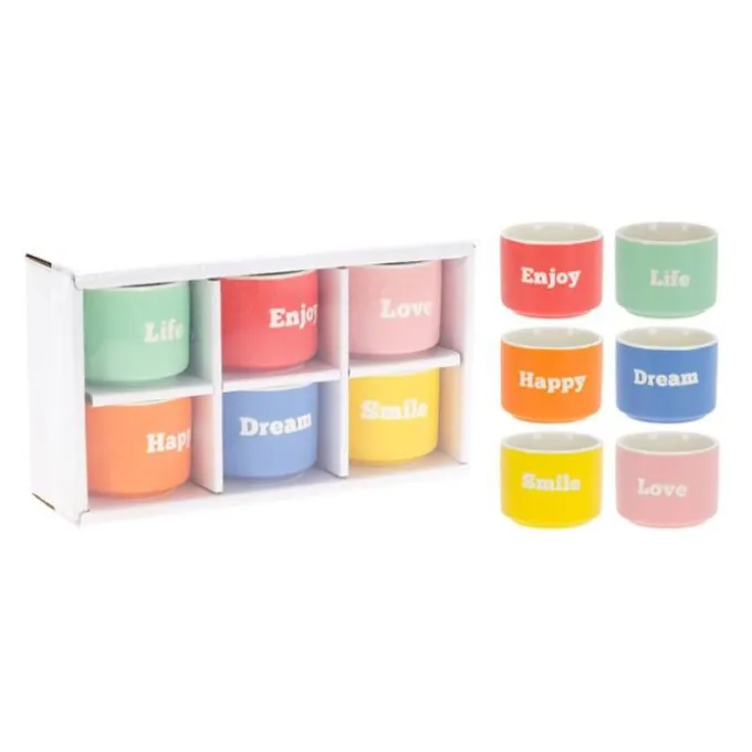 6 tasses coupelles 6cl fantaisie