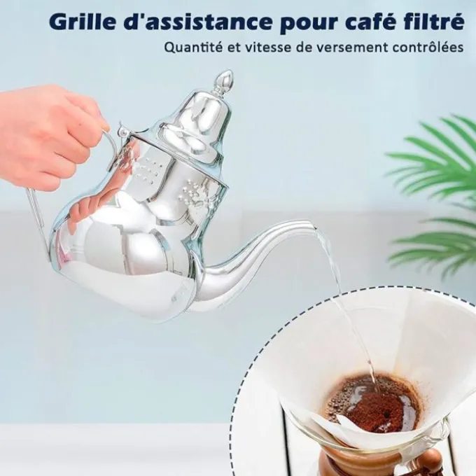 Théière inox 1.2L tous feux