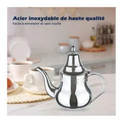 Théière inox 1.2L tous feux