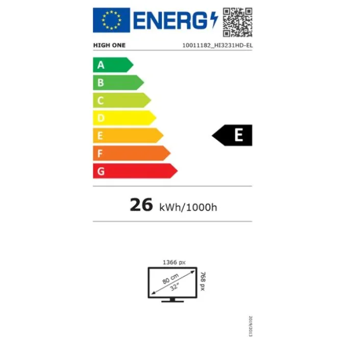 TV HD 32" HIGH ONE HI3231HD-EL