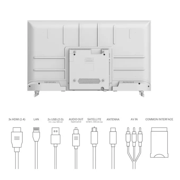 TV HD 32" THOMSON 32HD2S13W blanche