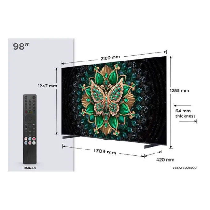 TV MINILED 98" TCL 98MQLED75K
