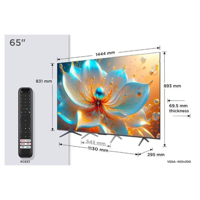 TV QLED 65" TCL 65QLED810K 144Hz