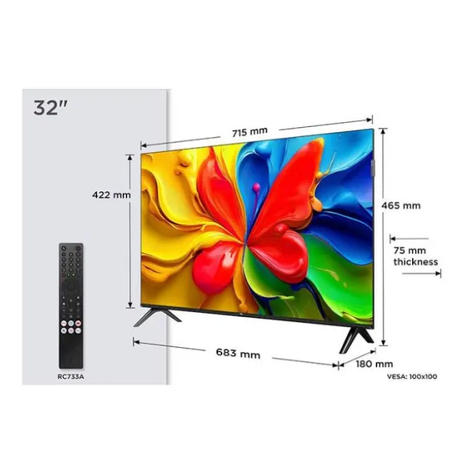 TV QLED 32" TCL 32S41K