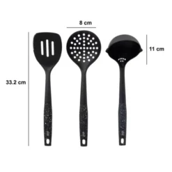 Ustensiles de cuisine x3 (spatule, louche et écumoire)