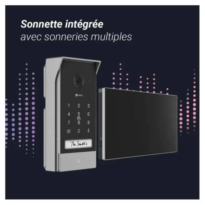 Visiophone connecté EZVIZ EP7 2K avec panneau solaire