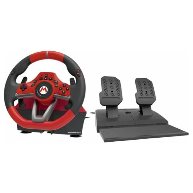 Volant et Pédalier HORI MARIO KART RACING WHEEL PRO DELUXE pour SWITCH