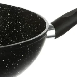 Wok 28cm aluminium forgé effet pierre tous feux dont induction